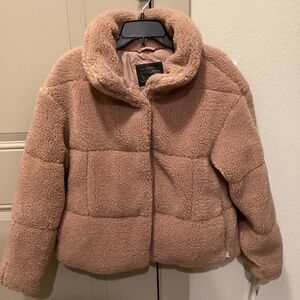 Levi's Quilted Faux Fur Short Teddy Jacket, size M